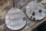 Rosie Metallic Snake Pattern Genuine Cowhide Leather Earrings