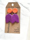 Fresh Purple Clay Stud Earrings