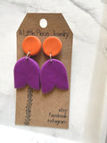 Fresh Purple Clay Stud Earrings