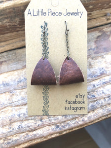 Drops of Leather Earrings in Brown