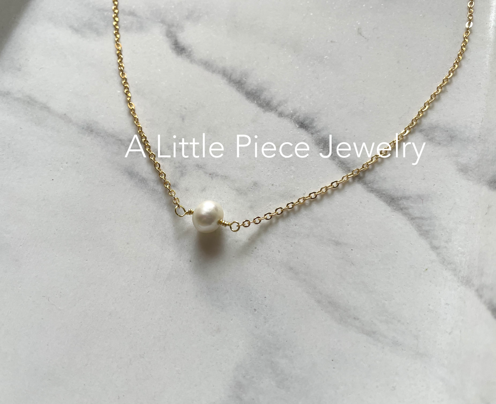 Dainty Freshwater Pearl Gold Bead Necklace – L'Amour Pearls